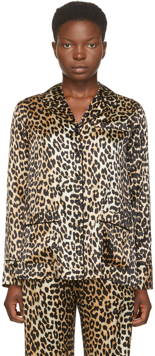 silk leopard shirt