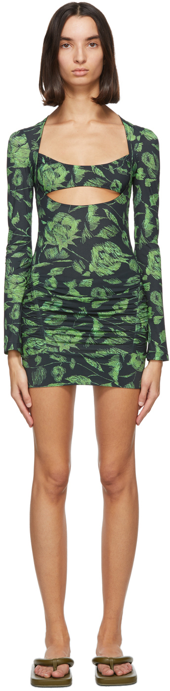 SSENSE Exclusive Black & Green Scant Dress