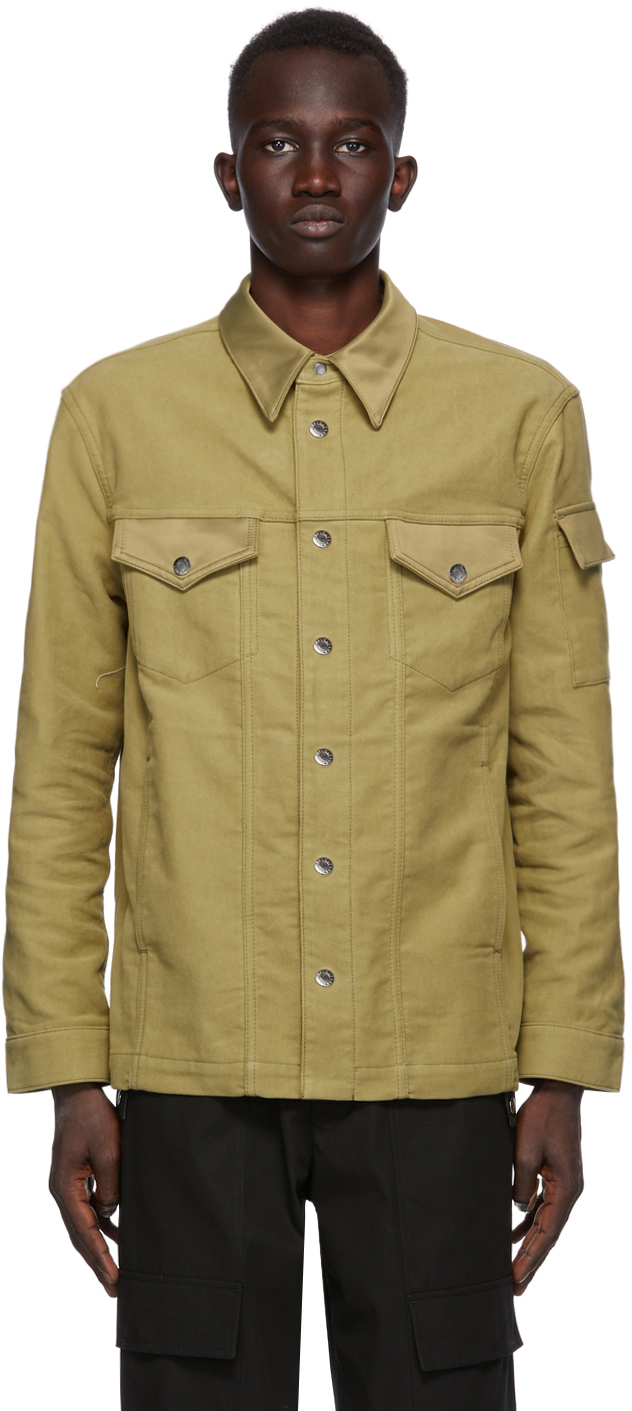 twill trucker jacket