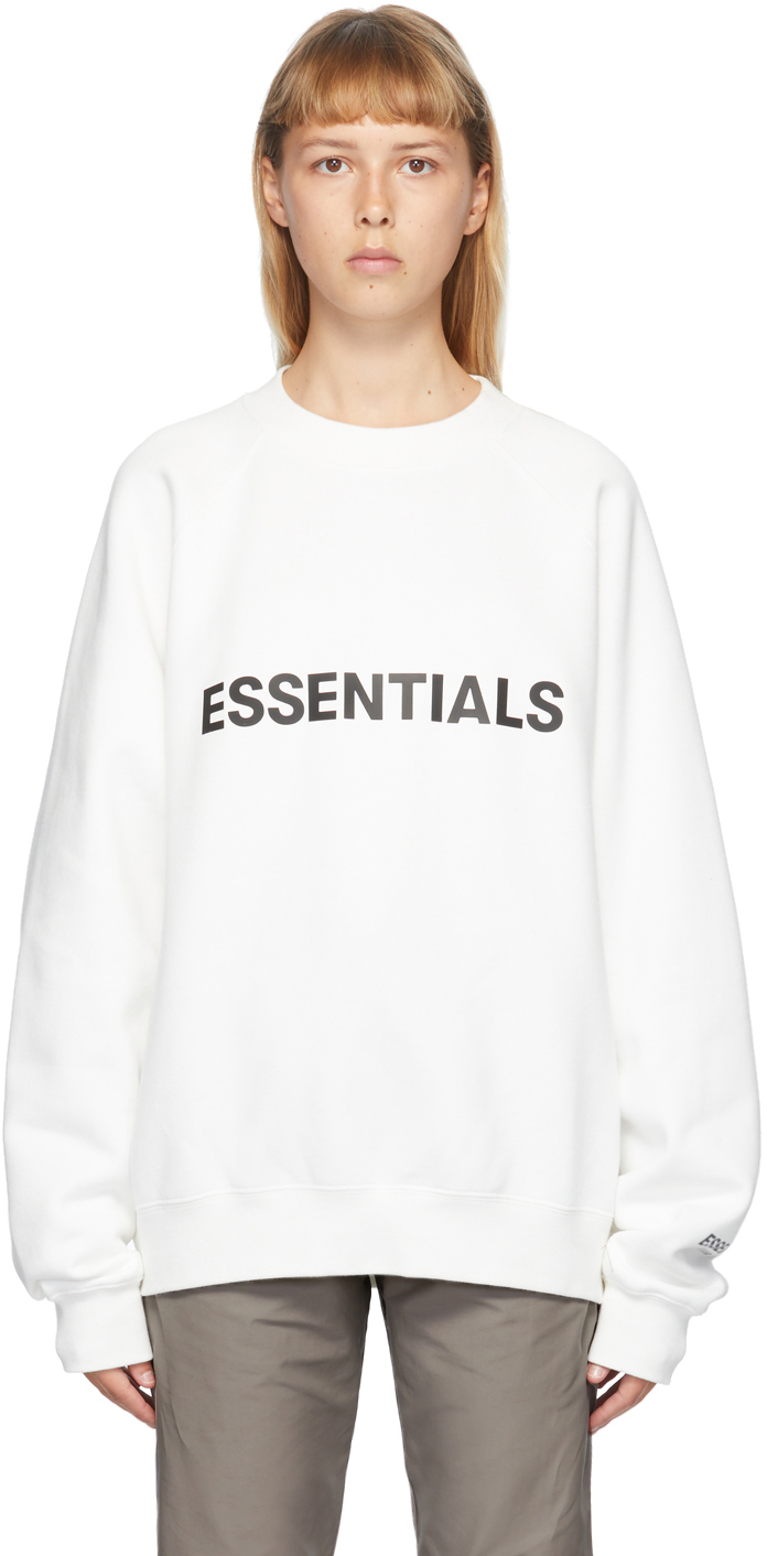 essentials white hoodie