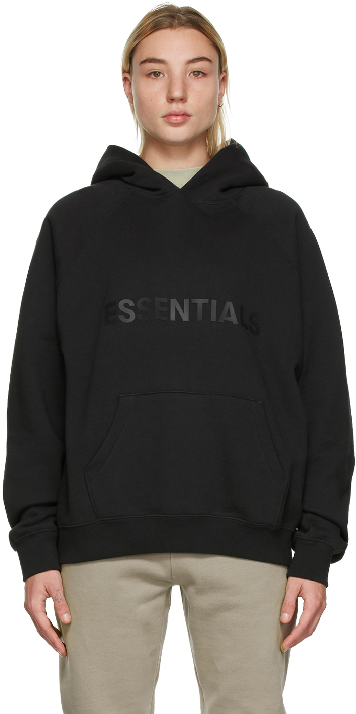 black essentials hoodie