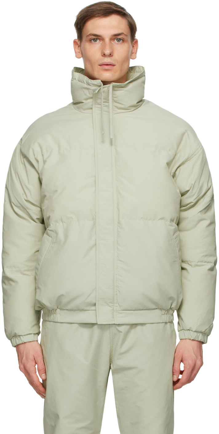 fear of god essentials puffer jacket bone