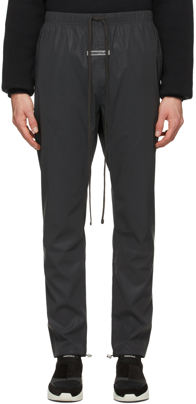 Essentials Black Reflective Track Pants SSENSE UK