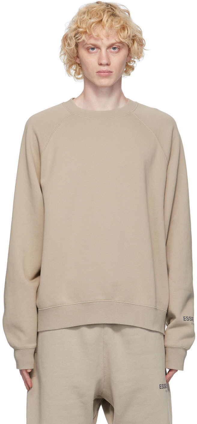 khaki crew neck sweatshirt