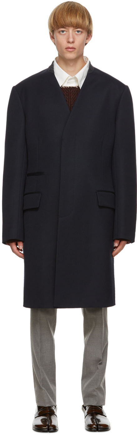 Maison Margiela Navy Cavalry Coat | Smart Closet