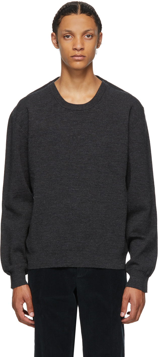 Maison Margiela: Grey Wool Sweater | SSENSE
