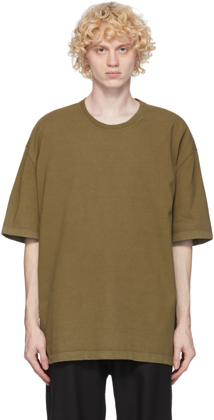 Maison Margiela: Beige Garment Dye T-Shirt | SSENSE