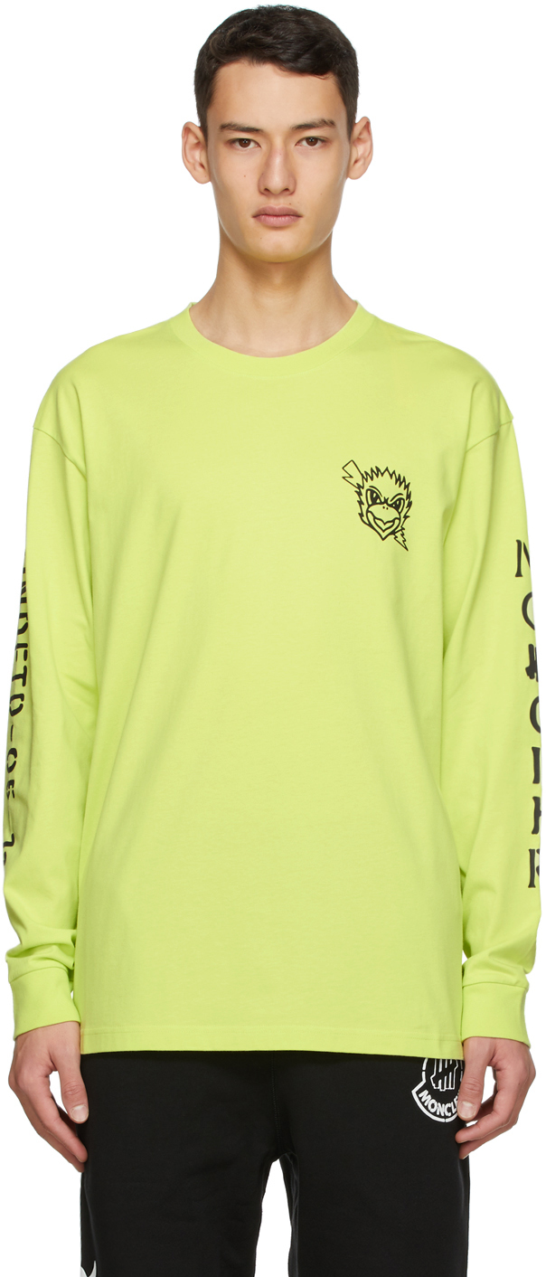 2 Moncler 1952 Yellow UNDEFEATED Edition Logo Long Sleeve T-Shirt