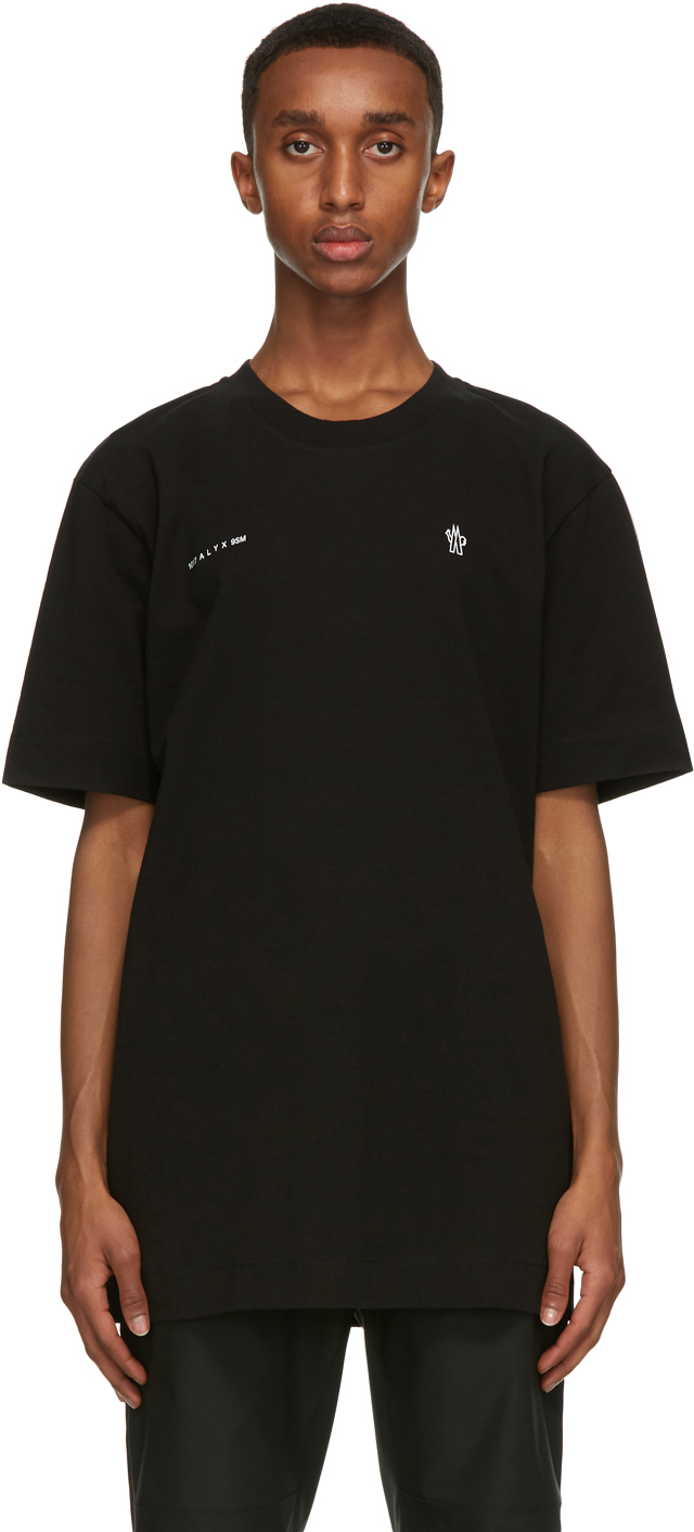 黑色 6 Moncler 1017 ALYX 9SM 系列徽标 T 恤