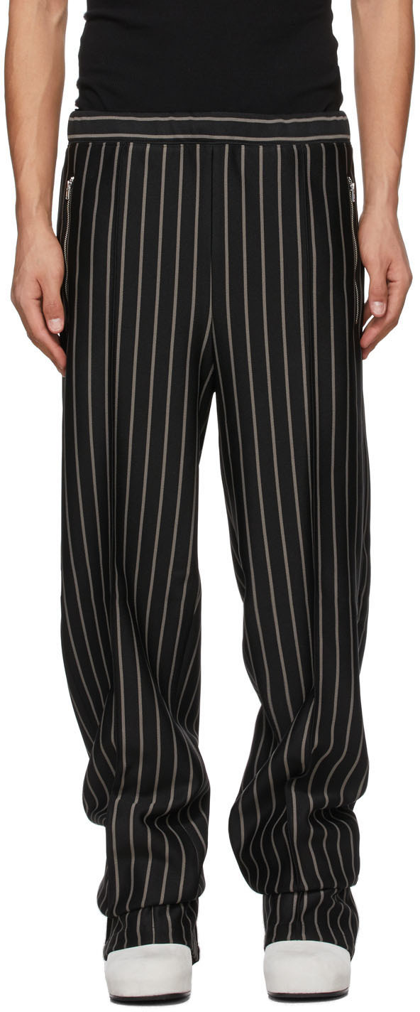 Random Identities Black & Grey Stripe Dressy Lounge Pants