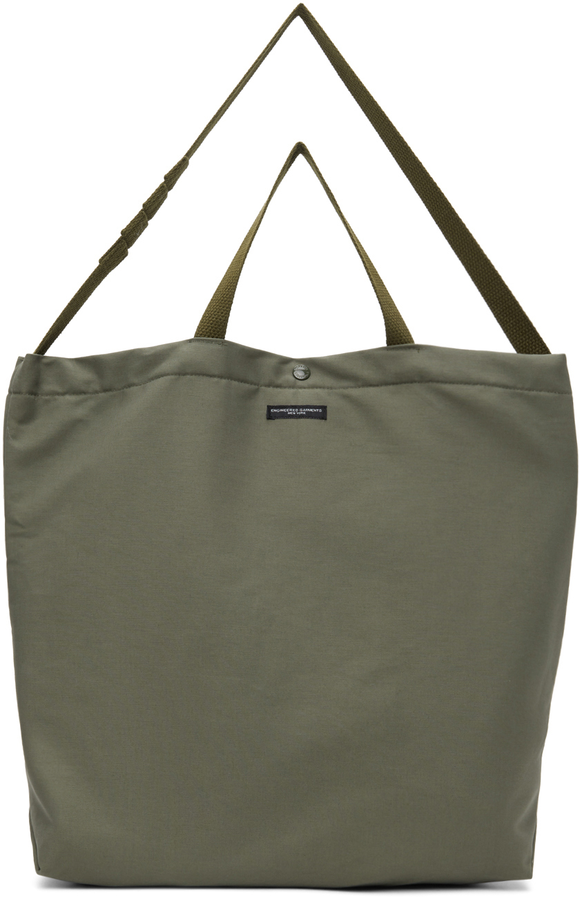 Khaki Cotton Carry All Tote By Engineered Garments On Sale