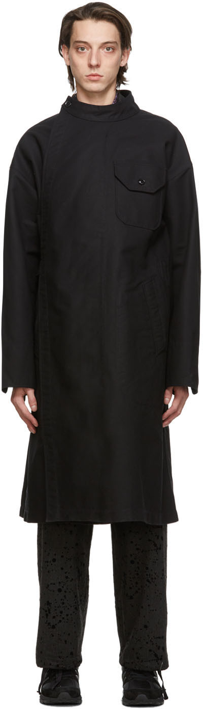 Engineered Garments: Black Double Cloth MG Coat | SSENSE Canada
