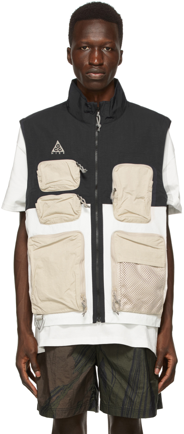 cuchara Crónica exégesis Nike ACG: Black & White NRG Vest | SSENSE