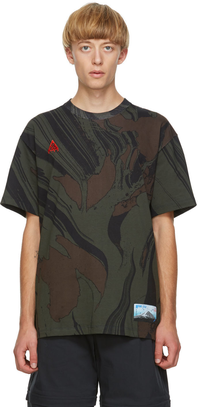 Nike ACG: Khaki Camo 'Mt. Fuji' T-Shirt 