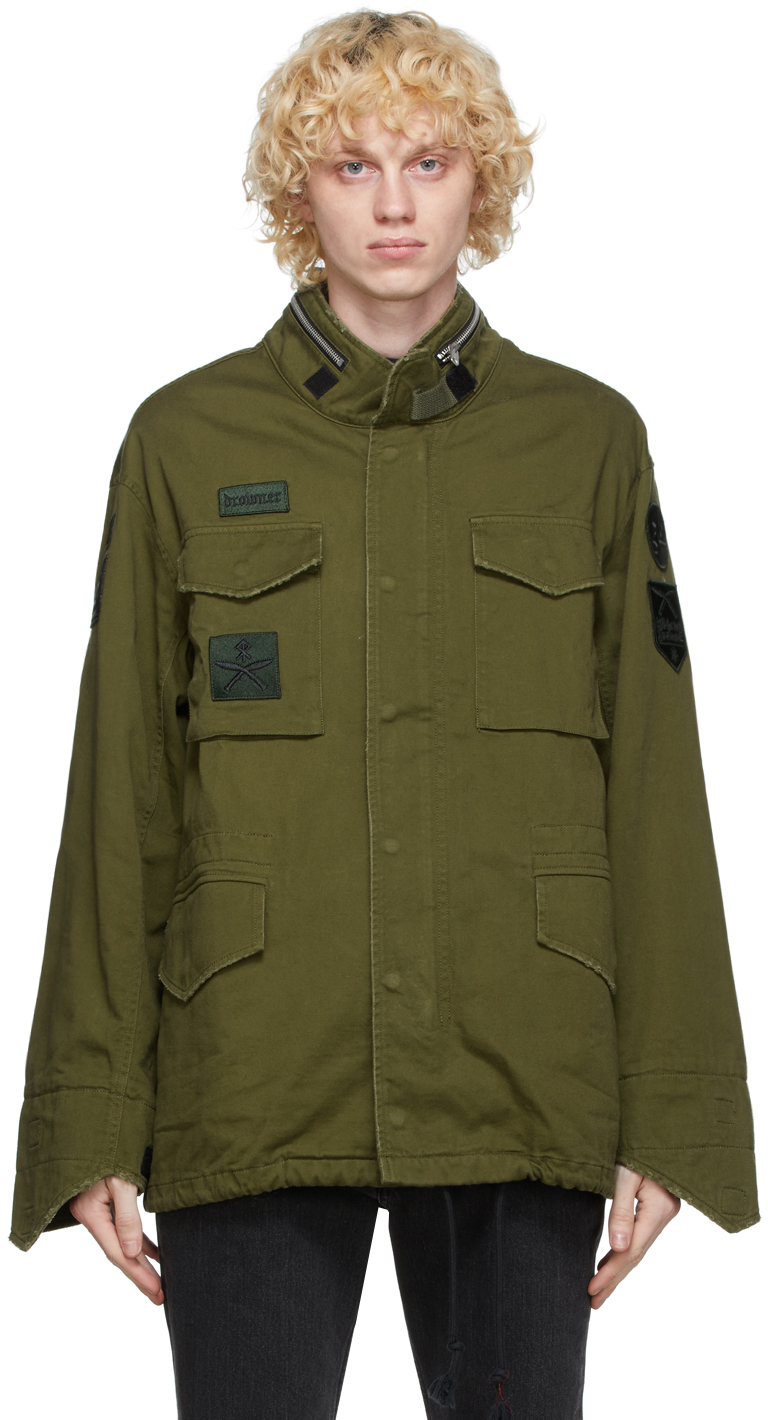 Sankuanz: Green Military Jacket | SSENSE