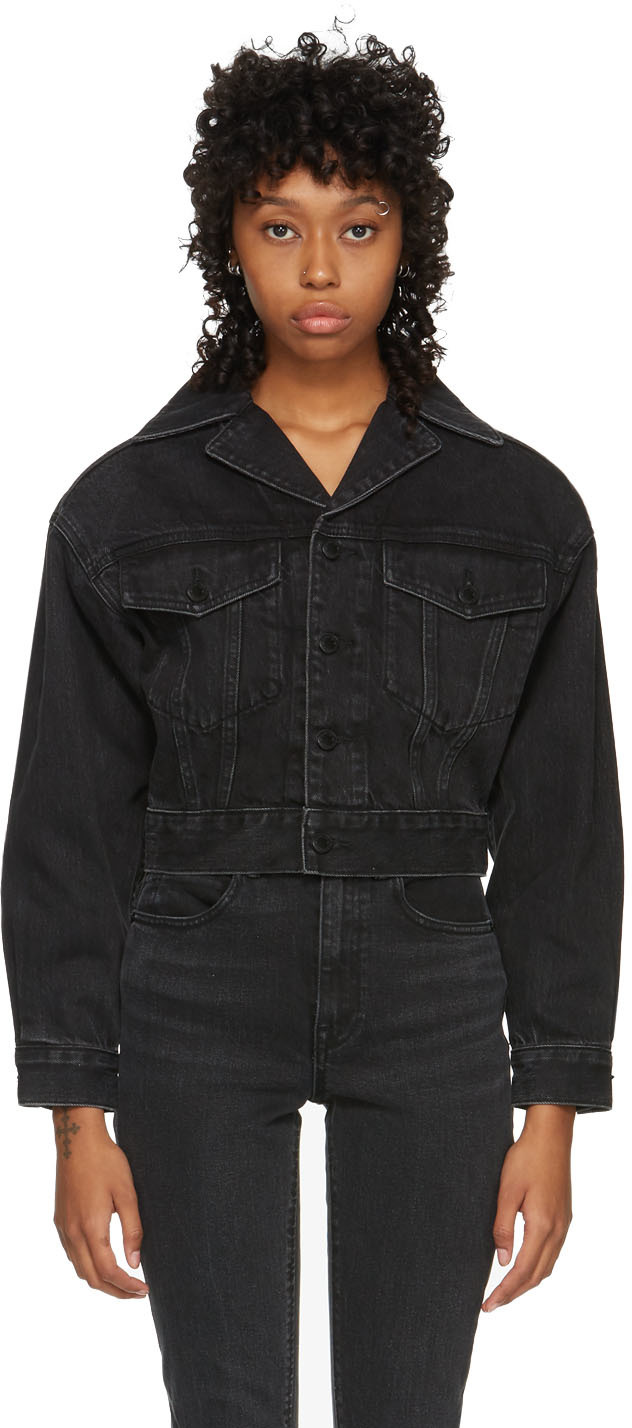 alexander wang black denim jacket