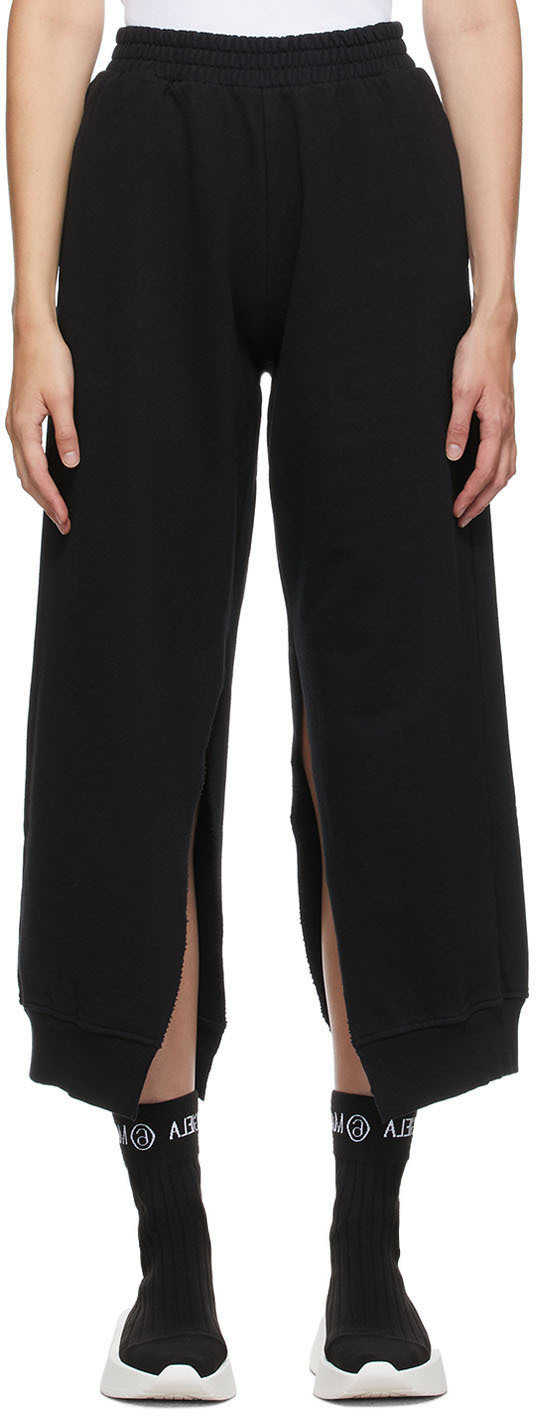 MM6 Maison Margiela: SSENSE Exclusive Black Split Lounge Pants | SSENSE