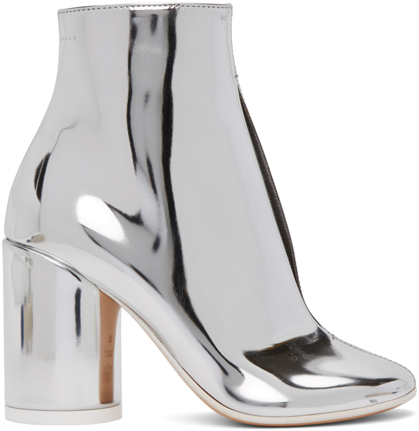 maison margiela silver boots