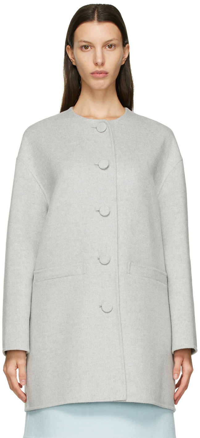 boxy grey cardigan