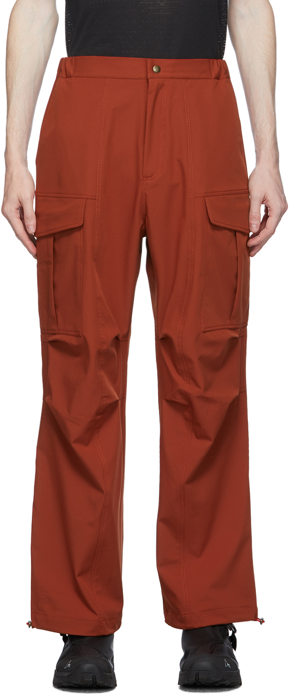 red cargo trousers