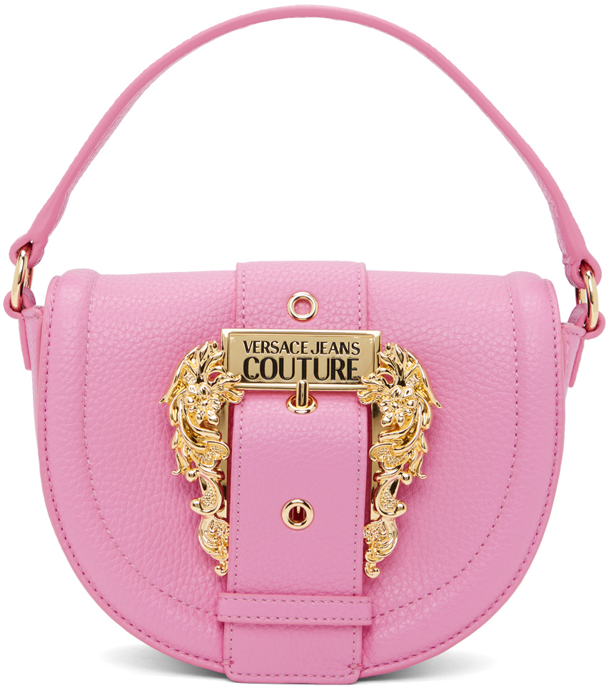 Versace Jeans Couture: Pink Round Buckle Bag | SSENSE