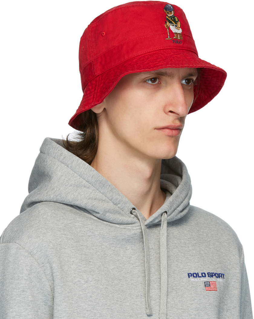 red polo bucket hat