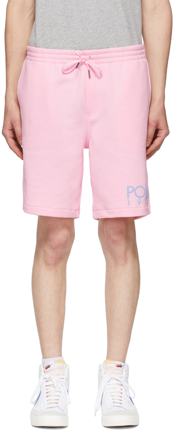Pink Fleece Logo Shorts by Polo Ralph 