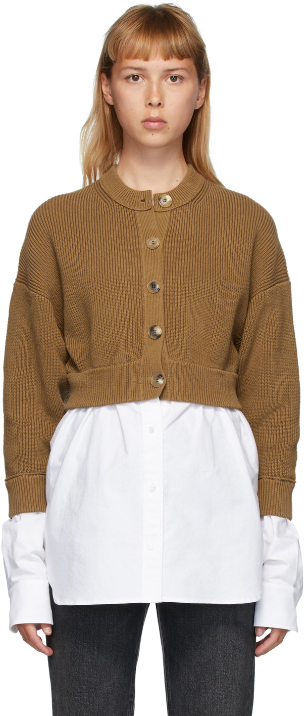 brown cardigan