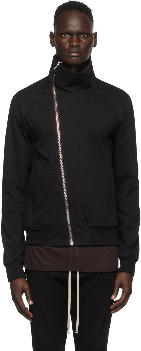 Rick Owens: Black Performa Bauhaus Jogger Sweatshirt | SSENSE