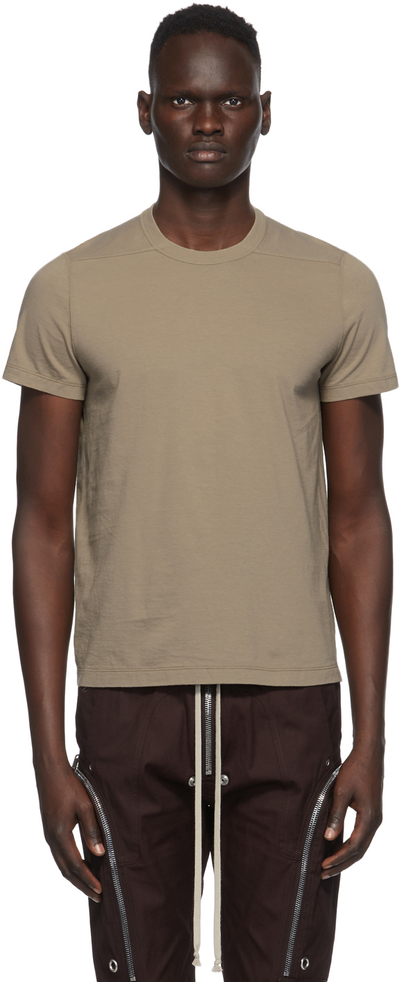 Rick Owens: Brown Small Level T-Shirt | SSENSE