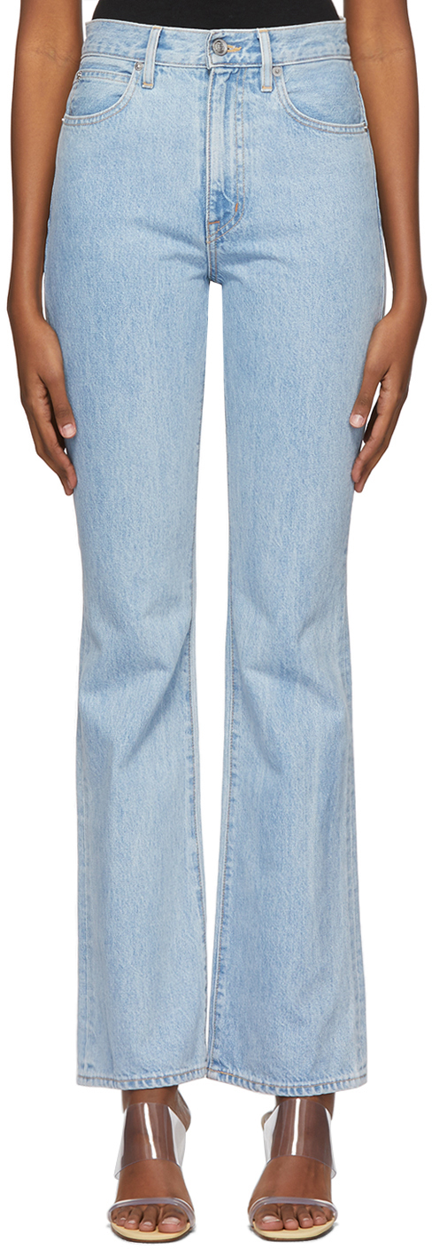 Blue Charlotte Bootcut Jeans by SLVRLAKE on Sale