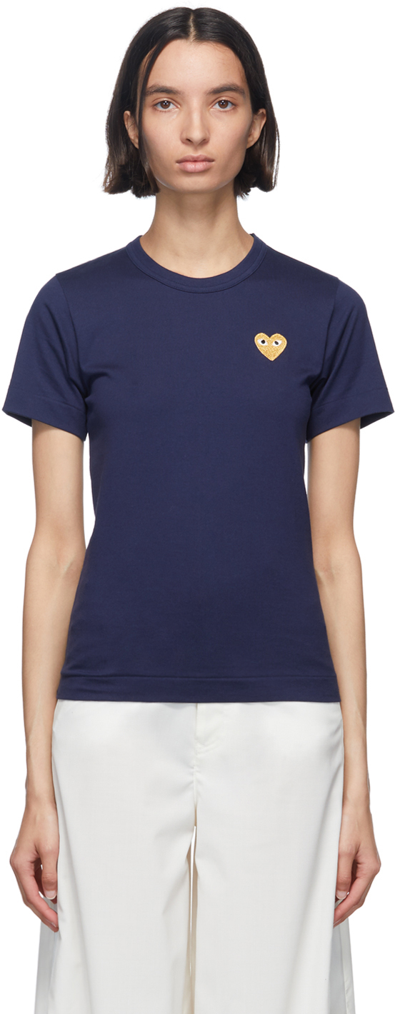 t shirt comme des garcons bleu