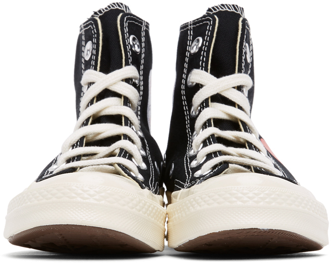 black converse edition half heart chuck 70 high sneakers