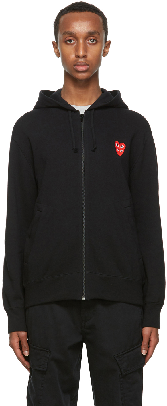 commes des garcons hoodie black