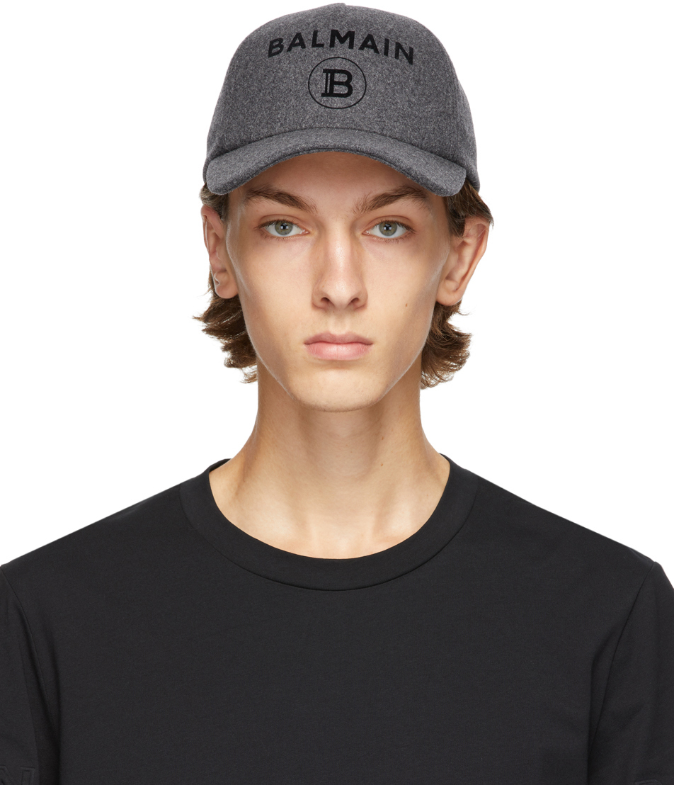 balmain logo cap