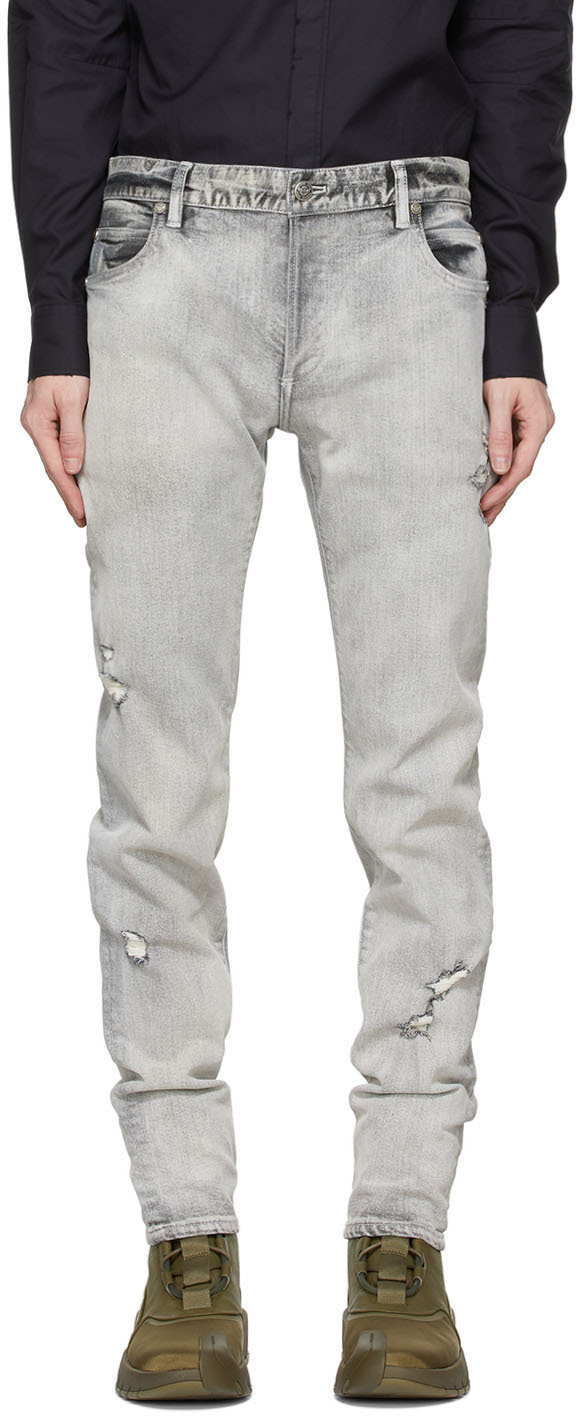 balmain grey jeans