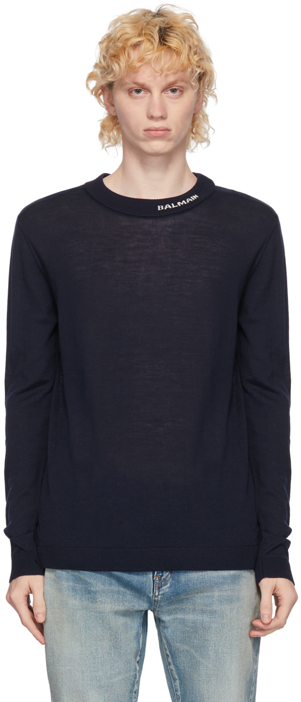 balmain navy sweatshirt