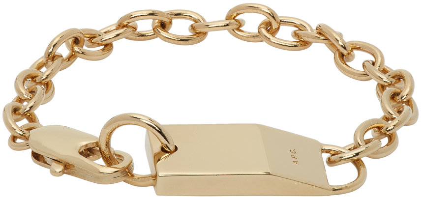 A.P.C.: Gold Nolan Bracelet | SSENSE UK