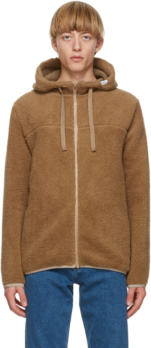 brown fleece hoodie