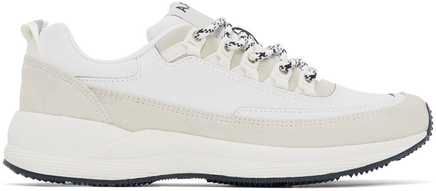 A.P.C.: White & Grey Jay Sneakers | SSENSE
