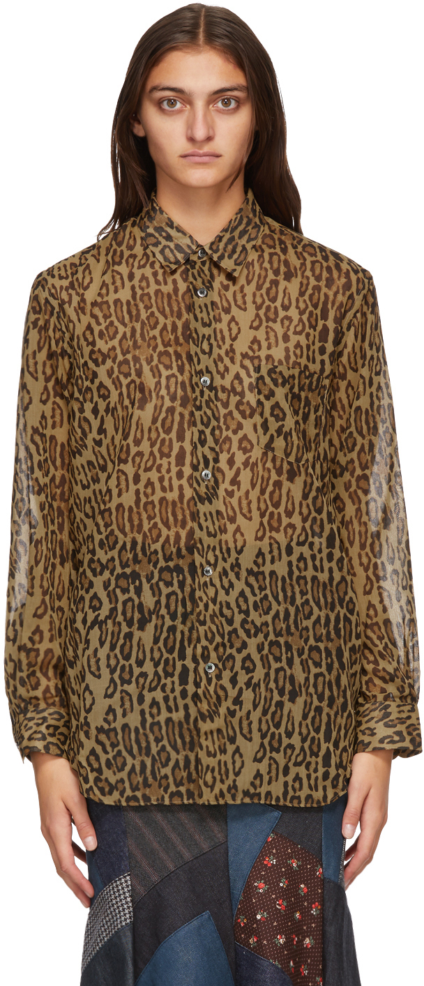 brown leopard print shirt