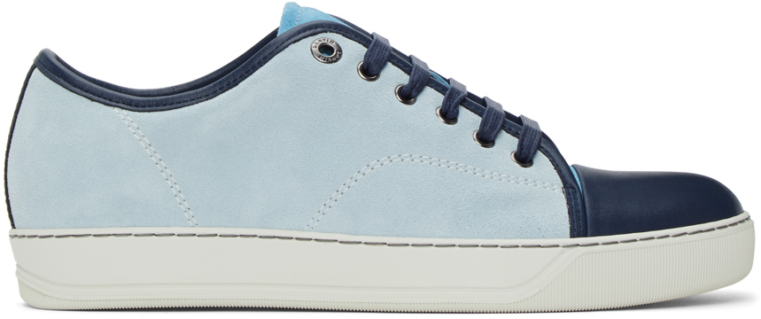 lanvin blue suede sneakers