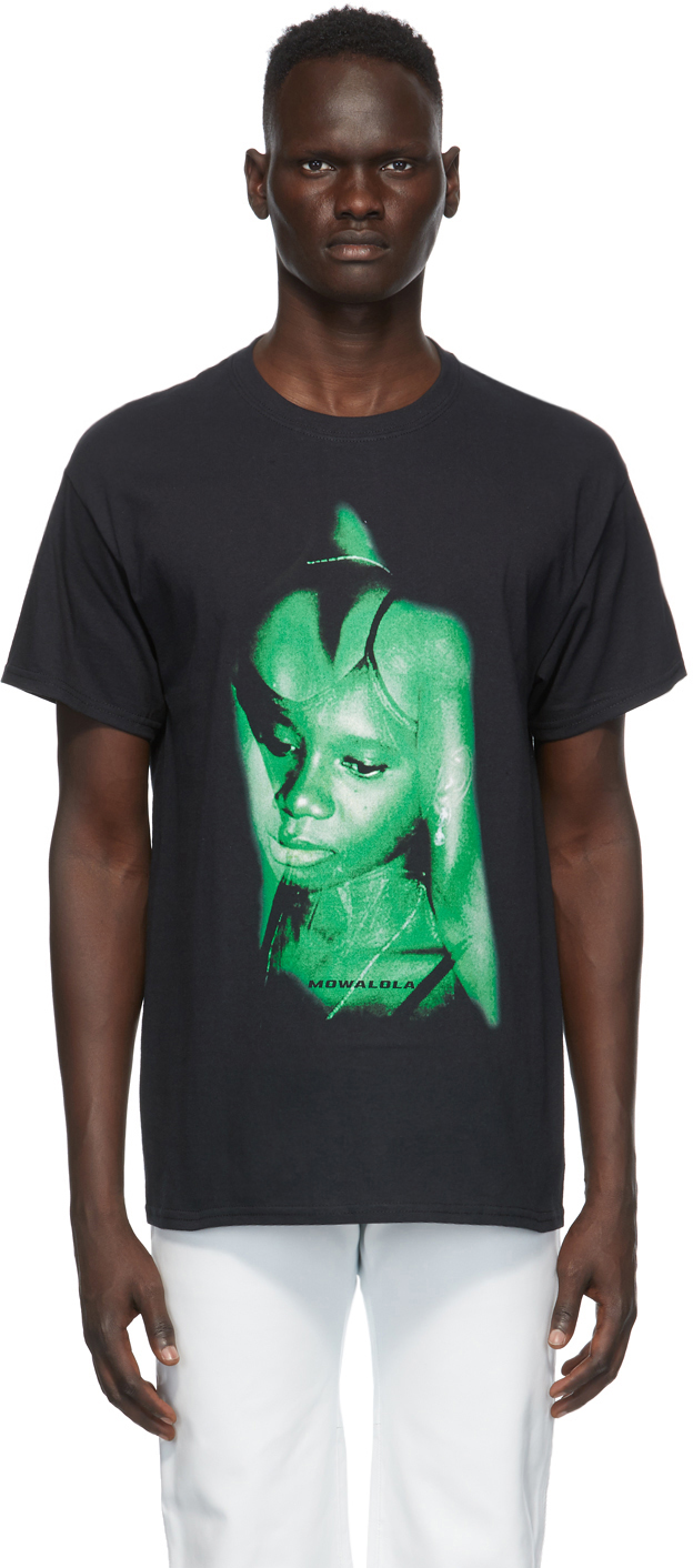 Black & Green Another Man's Wife T-Shirt by Mowalola on Sale