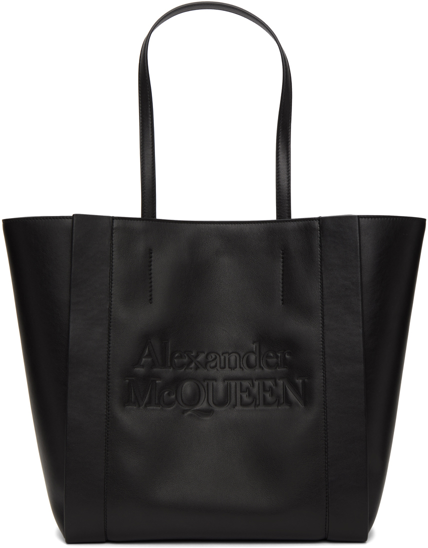 Alexander Mcqueen Men Black Fabric Shopping Bag