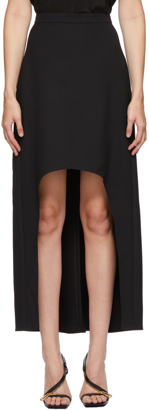 Alexander McQueen Black Wool Tail Skirt