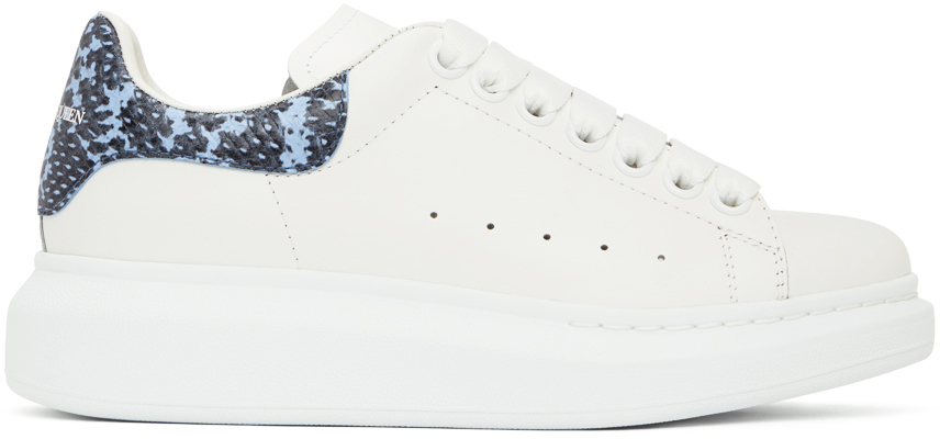 alexander mcqueen white snake oversized sneakers