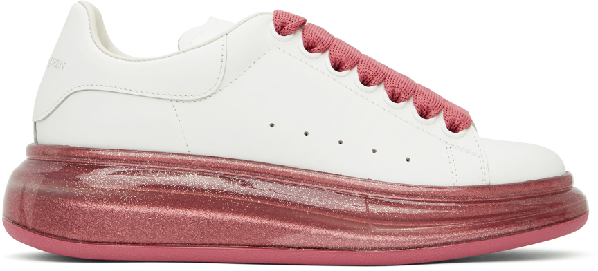 alexander mcqueen white & pink oversized sneakers