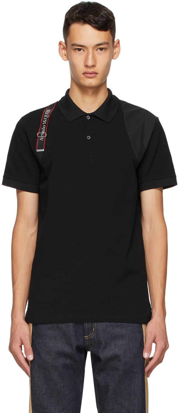 Alexander McQueen 黑色 Harness 徽标 Polo 衫 SSENSE