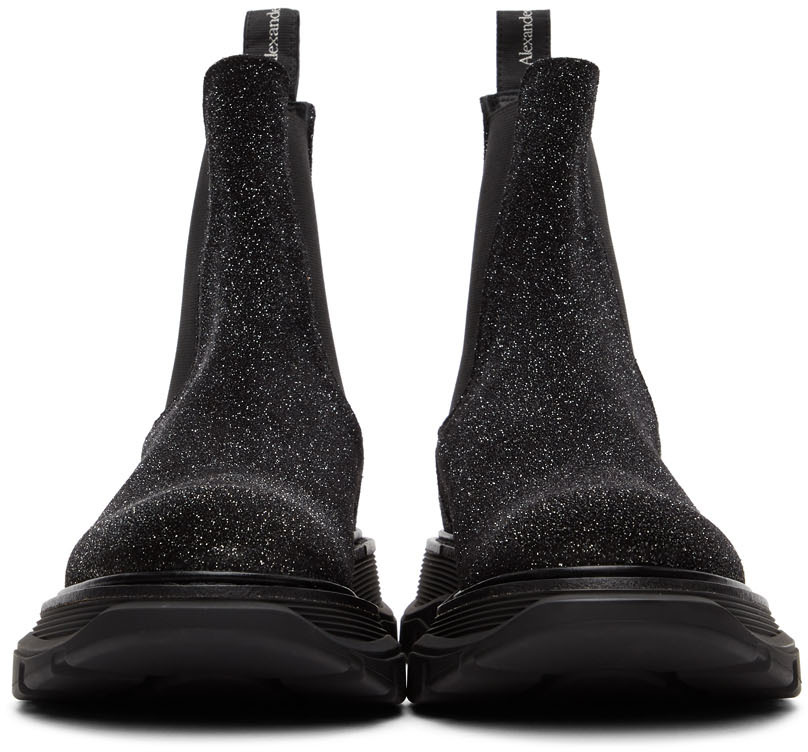 Alexander McQueen: Black Galaxy Chelsea Boots Alexander Mcqueen for Men Galaxy