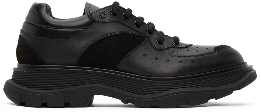 Alexander McQueen: Black Tread Slick Low Sneakers | SSENSE